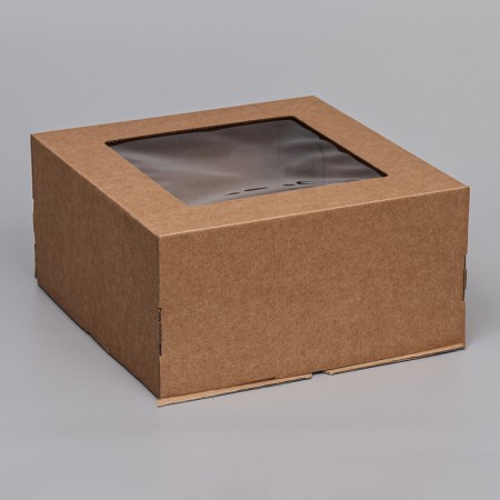 Confectionery packaging with a window, craft, 30 x 30 x 15 cm