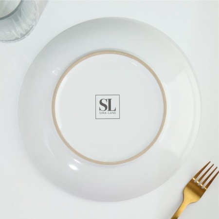 Ceramic plate "Bunny", 22.5 cm, white color-4