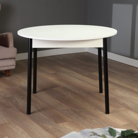Round kitchen center, 1000x1000x750, white matte-1