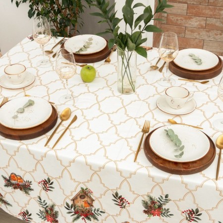 Robin tablecloth "Robin" 144x220cm, 100% HL, sarzha 190g/m2-6