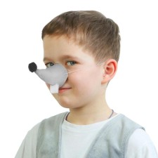 Carnival nose of the mouse with teeth, foam