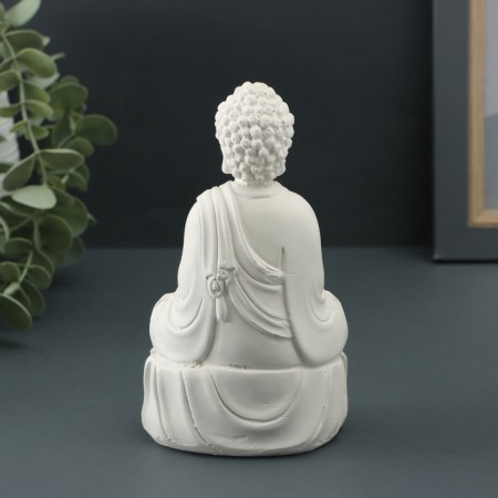Figure "Buddha" 15x10cm, white-3