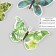 Butterflies cardboard "leaves" set 12 pcs h = 4-10 cm