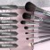 A set of makeup brushes, 7 items, in a plastic case, color mix