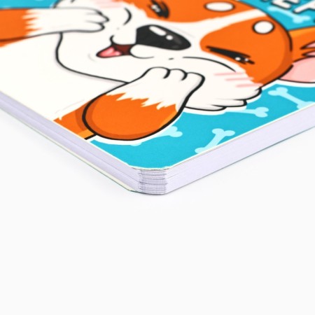 Gift set of notebook 48 sheets + handle "Corgi"-3