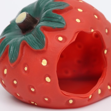 House-Gnesdo "Strawberry" for birds and rodents, 14 x 11.9 cm, red-4