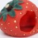 House-Gnesdo "Strawberry" for birds and rodents, 14 x 11.9 cm, red