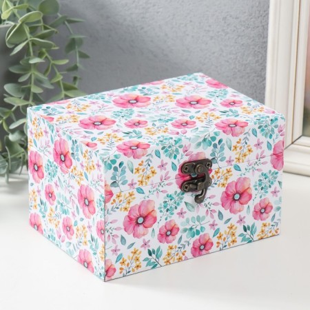 Casket tree "Fwear and pink flowers" 16x12x10 cm