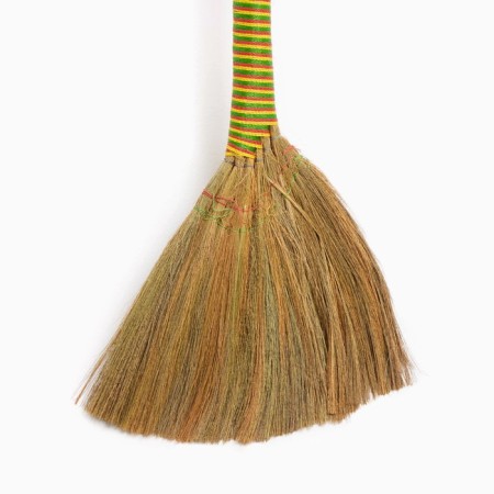 Rice broom with a bamboo pen, 30x80 cm, mix-5
