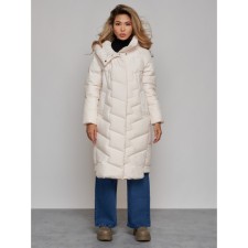 Coat insulated winter female, size 42, beige color
