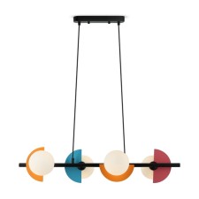 Подвесной светильник Freya FR5391PL-04CFL Sepia, 780х290х1660 мм, G9, 4х25Вт, цвет чёрный