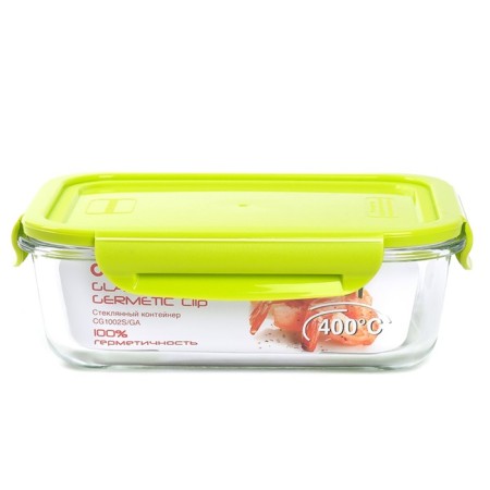 Oursson glass container, 1 l, green-1