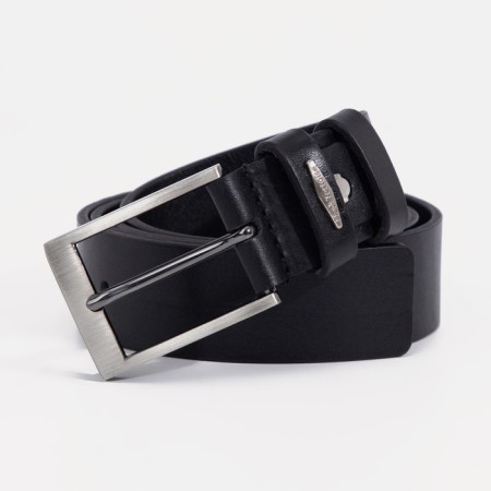 Male belt, width 3.5 cm, screw, buckle metal, black color