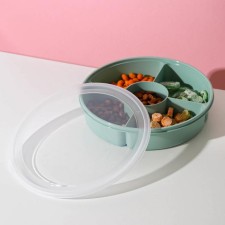 Menzhitsa with a lid, 5 sections, pistachio color