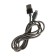 Lightning cable - usb, 2.1 a, metal braid, 1 meter, black