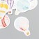 Stickers for creativity "air balloons" set of 46 pcs 4.4x4.4x1.1 cm