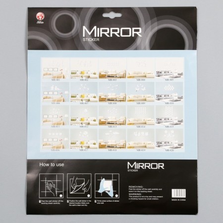 Interior mirror sticker "droplets" 38x31 cm-3