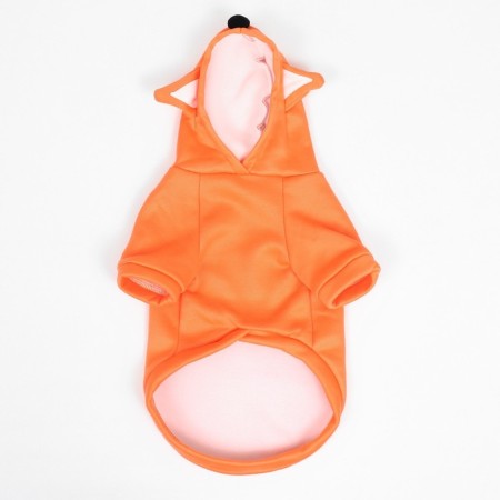 Sweater with a hood "fox", size S (DS 21, Osh 24, og 30 cm), orange-8