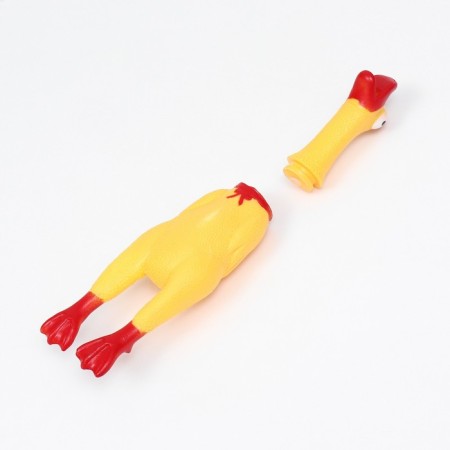 Brying toy "Goose" for dogs, 28 cm, yellow-5