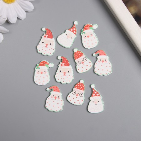 Decor for creativity Tree "Grandfather Frost" set 10 pcs 2.8x1.9 cm