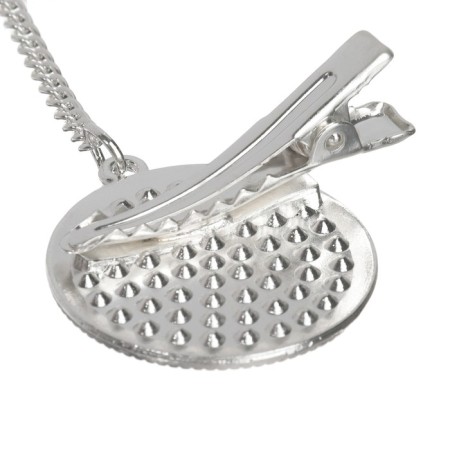 Set: Nipple - Orthodontic dummy with a holder, Little Princess, with a cap, from 6 months, pink/silver, rhinestones-5