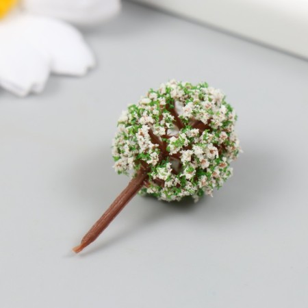 Artificial plant for creativity plastic "White Cloud" 2.3x3.6 cm-2