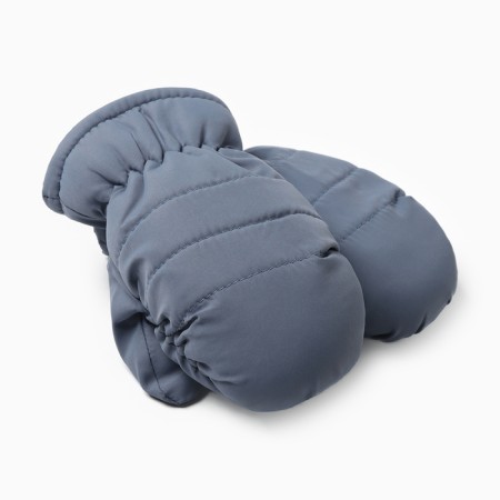 Winter children's mittens minku, color gray-blue, 15cm