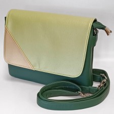 Women's bag Berta green-olive-gold