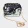 Women's bag with sequins, 16*11.5*6.5 cm, black color