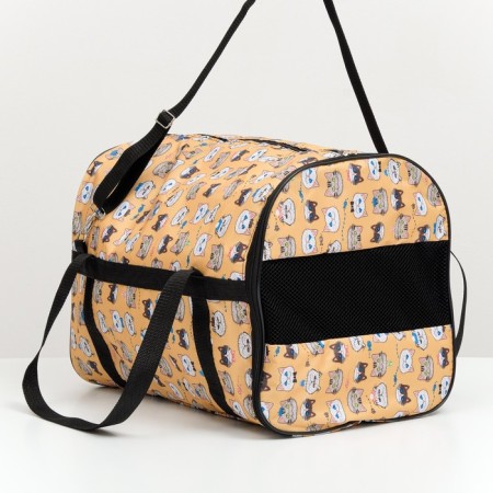Animal Obel Bag "Sherwood Cats" No. 2, 40x30x35 cm, gray design-3