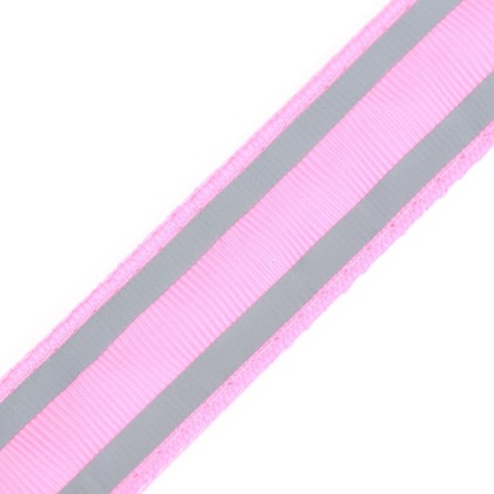 Collar with backlight double strip size m, Osh 40-48 x 2.5 cm 3 glow mode pink-5