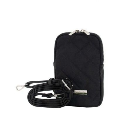 Bag for phone, textiles, black 13x2x19 cm