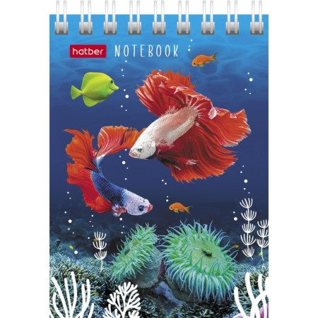 Notepad A7, 40 sheets on the crest "Underwater World", cover Cross Cardboard-4