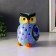 Souvenir Ceramics Light "Blue Filin with Flower" from the solar battery 13.5x9.5 cm