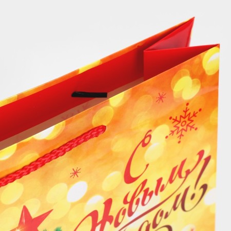 Laminated vertical “gold and snowflakes”, l 28 x 38 x 9 cm, New Year-5