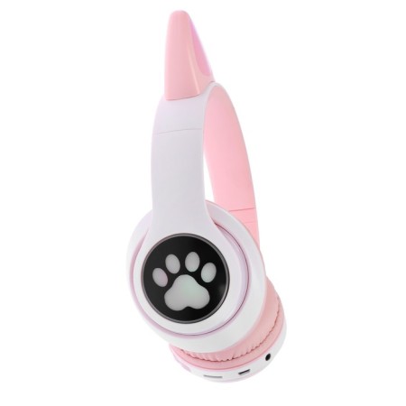 MYBIT W-32 braids, wireless, MIC, BT 5.0, AUX, Microsd, MP3, 400 mAh, pink-3