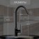 Kitchen mixer Zein Z86, single -leaf, cartridge ceramics 40 mm, stainvated. Steel, black