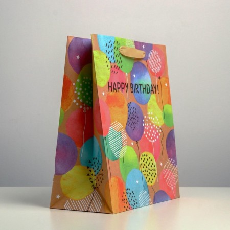 Package Gift Crafts Vertical, Packaging, Happy Birthday, Ml 23 x 27 x 11.5 cm-1
