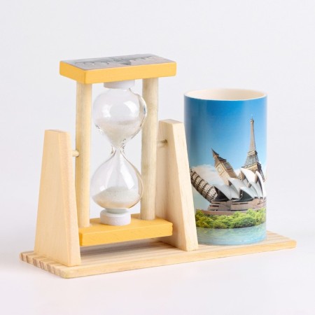 Sanding clock "attractions", souvenir, with a pencil, 12.5 x 4.5 x 9.3 cm-2