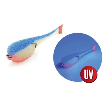 Yaman foamy fish on a double, 95 mm, color 22 UV, 5 pcs.