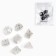 Cubes set for D&D (Dungeons and Dragons, DND) "Game time", Series: D&D, 7 pcs, silver