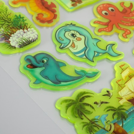 Silicon sticker on the glass phosphorus "resort" 20x16 cm-2