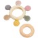 Silicone rejector "massager", pink, beige color, mum & baby