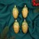 Jewelry decoration "Corn Color" (set 4 pcs) 10x4 cm, yellow