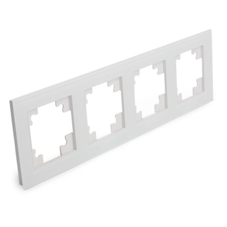 4-seater frame, glass, Stekker series Katrin, GFR00-7004-01, white-1