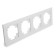 4-seater frame, glass, Stekker series Katrin, GFR00-7004-01, white