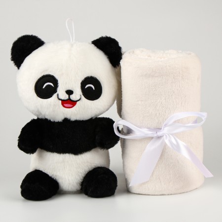 Soft toy with a plaid "Panda"-1