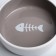 Ceramic "fish bone" 300 ml 13.4 x 4 cm, gray-white