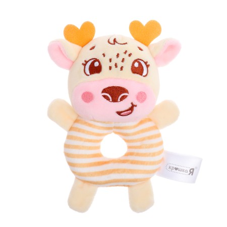Developing rattle "deer", yellow color