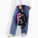 School textile ryukzak "anime", 38x14x27 cm, black color, pink